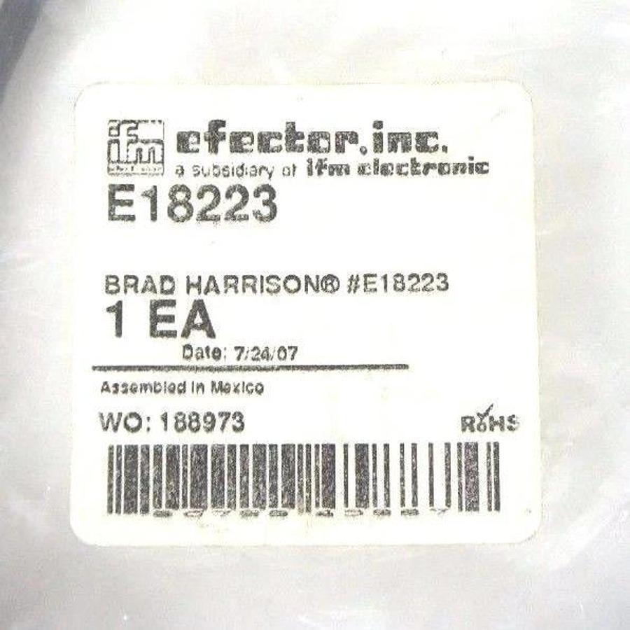 Used NEW IFM EFECTOR E18223 SENSOR CABLE BRAD HARRISON # E18223