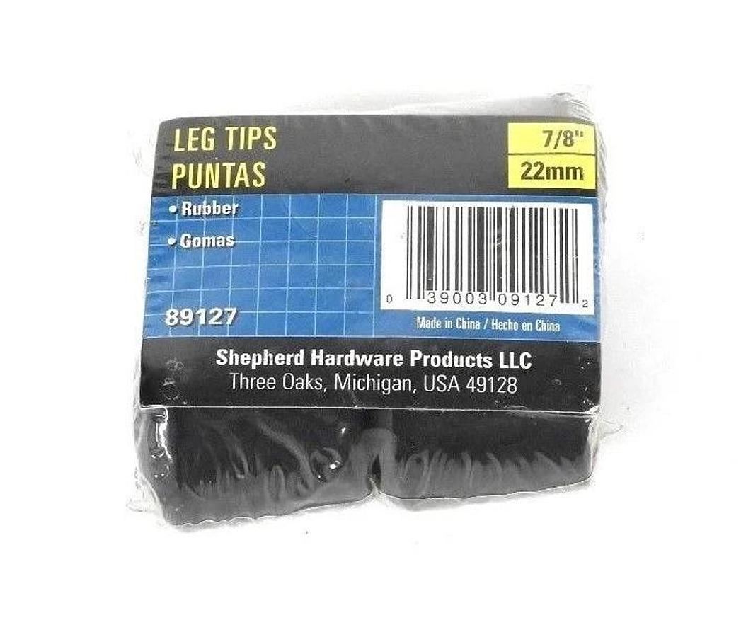 Used PACK OF 4 NEW SHEPHERD 89127 RUBBER LEG TIPS 7/8" 22MM