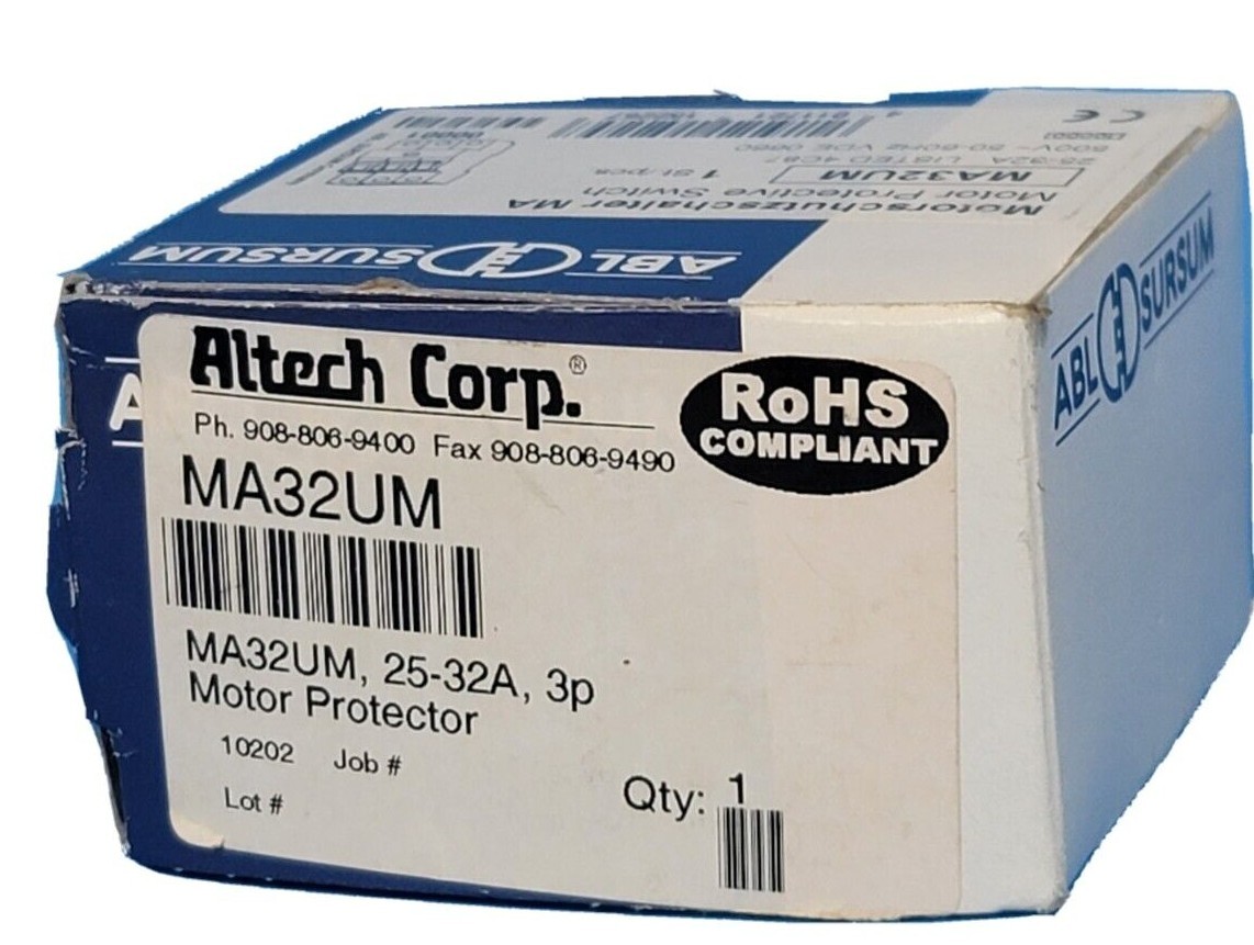 Used NEW ALTECH CORP MA32UM MOTOR PROTECTIVE SWITCH 25-32A 3P