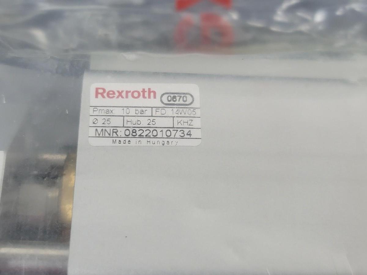 Used NEW REXROTH 0822010734 PNEUMATIC CYLINDER 10BAR
