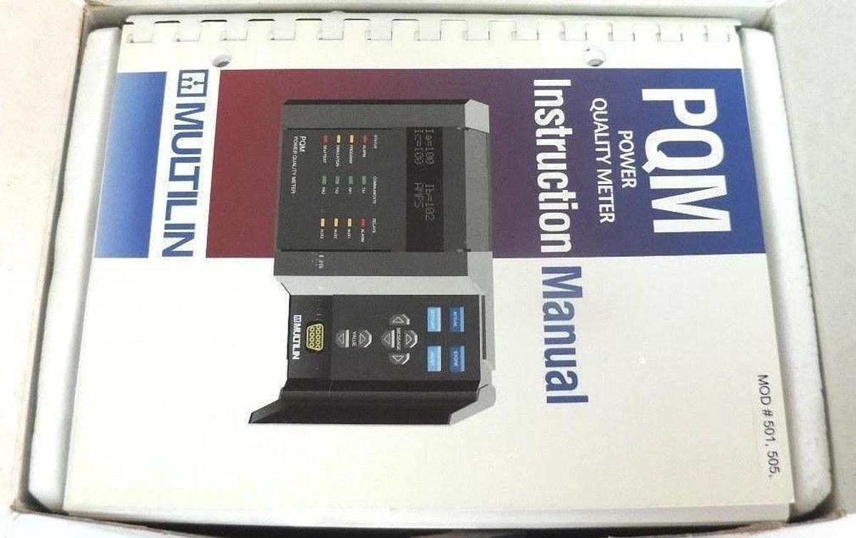 Used NIB GE MULTILIN PQM POWER QUALITY METER VERSION: 301.000 W/ PC SOFTWARE