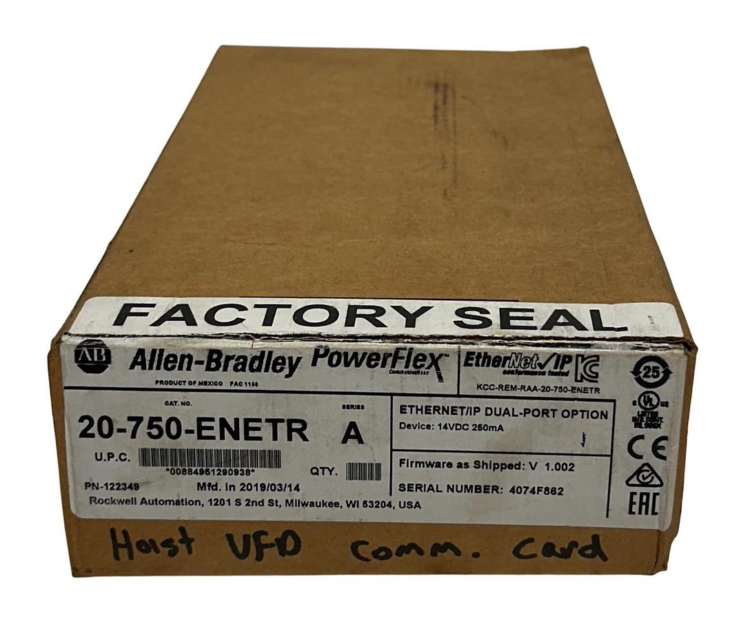 Used ALLEN BRADLEY 20-750-ENETR /A PowerFlex EtherNet/IP DUAL-PORT OPTION MODULE NSMP