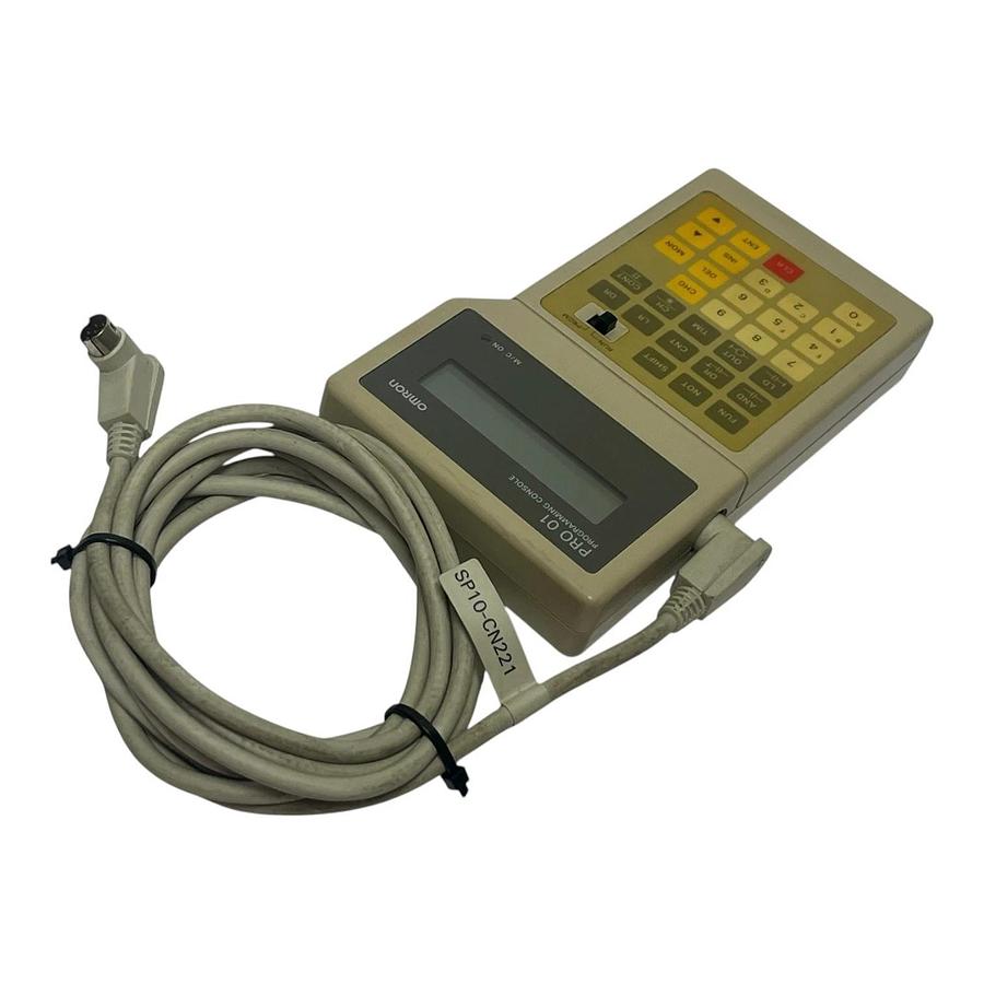 Used Omron SP10-PRO01-V1 Programming Console w/ SP10-CN221 Cable - SYSMAC mini