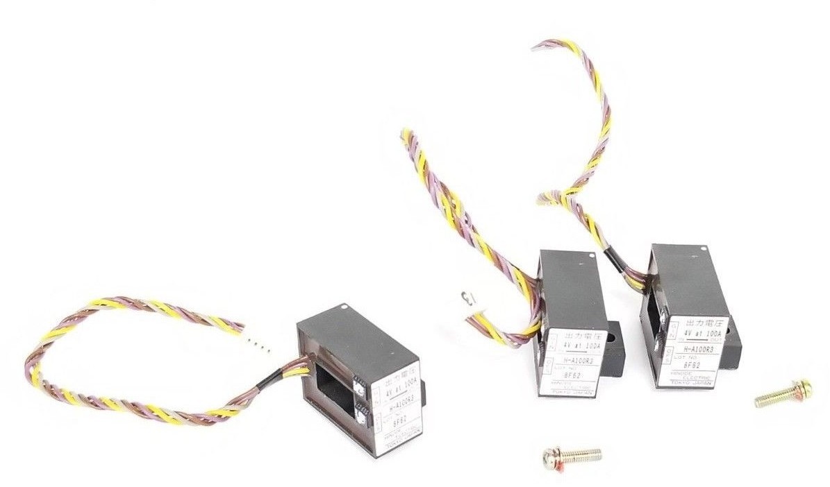 Used LOT OF 3 HINODE ELECTRIC H-A100R3 CURRENT METERS 4V@100A HA100R3
