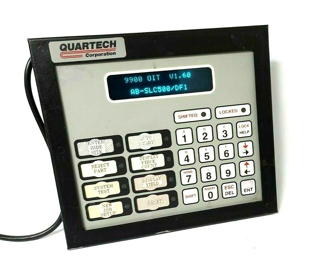 Used QUARTECH 9900-AC-AB-3 OPERATOR PANEL SLC-500/DF1 32K STD RAM V1.60 9900ACAB3