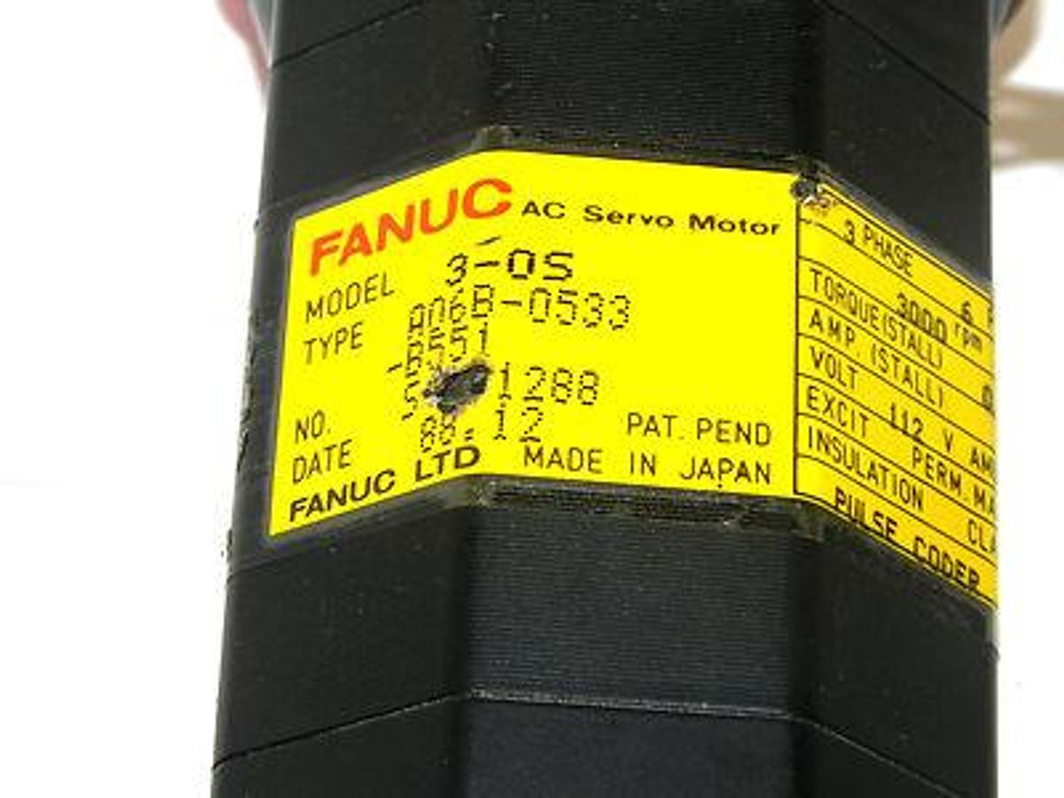 Used FANUC A06B-0533-B551 3-0S AC SERVO MOTOR A06B0533B551