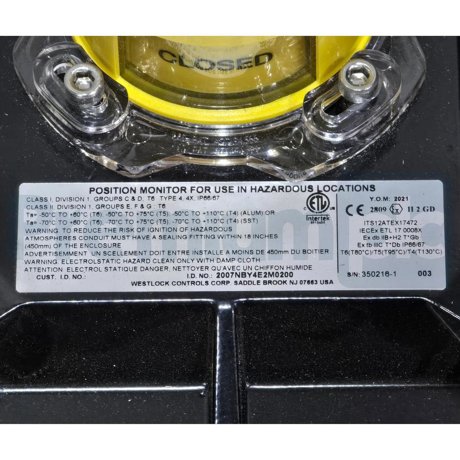 Used Hytork XL1127U-S60-SCW-Y00 Actuator w/Westlock AccuTrak 2000 Series Positioner