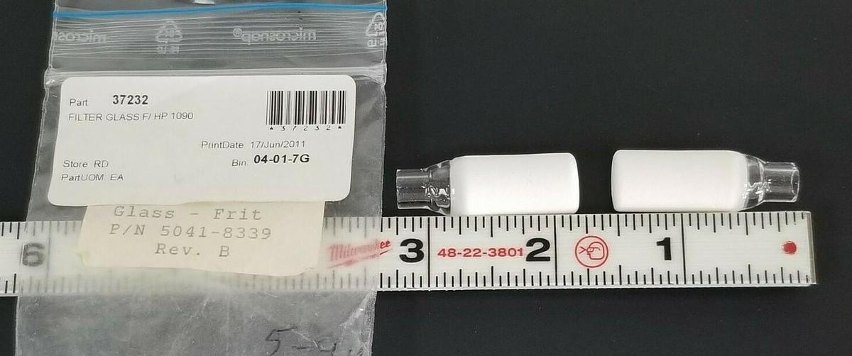 Used LOT OF 2 NEW AGILENT TECHNOLOGIES 5041-8339 GLASS FILTERS, HELIUM (10-16UM PORE)