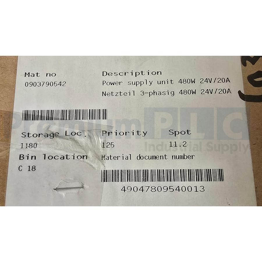 Used SIEMENS 6EP3436-8SB00-0AY0 POWER SUPPLY 480W 24V/20A KRONES 0903790542 NSMP