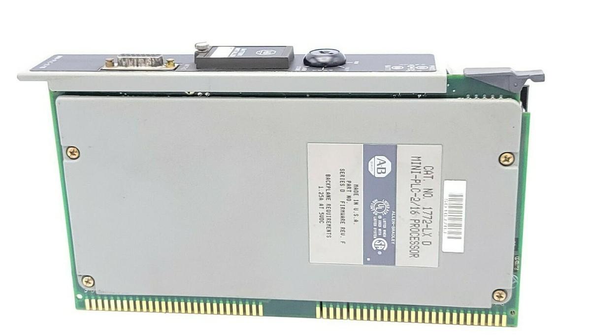 Used ALLEN BRADLEY 1772-LX D MINI-PLC-2/16 PROCESSOR SER. D FIRMWARE REV. F
