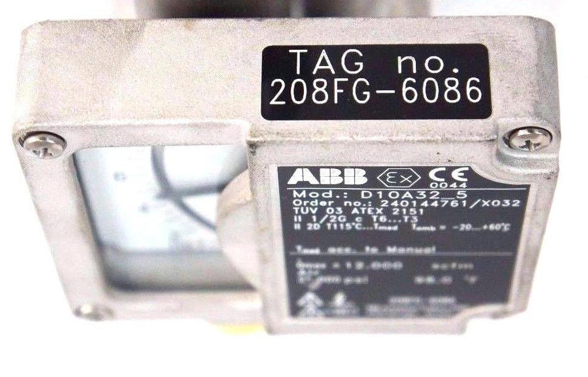 NEW ABB D10A32-5 FLOWMETER 1/2" NPT ORDER NO. 240144761/X032 D10A325