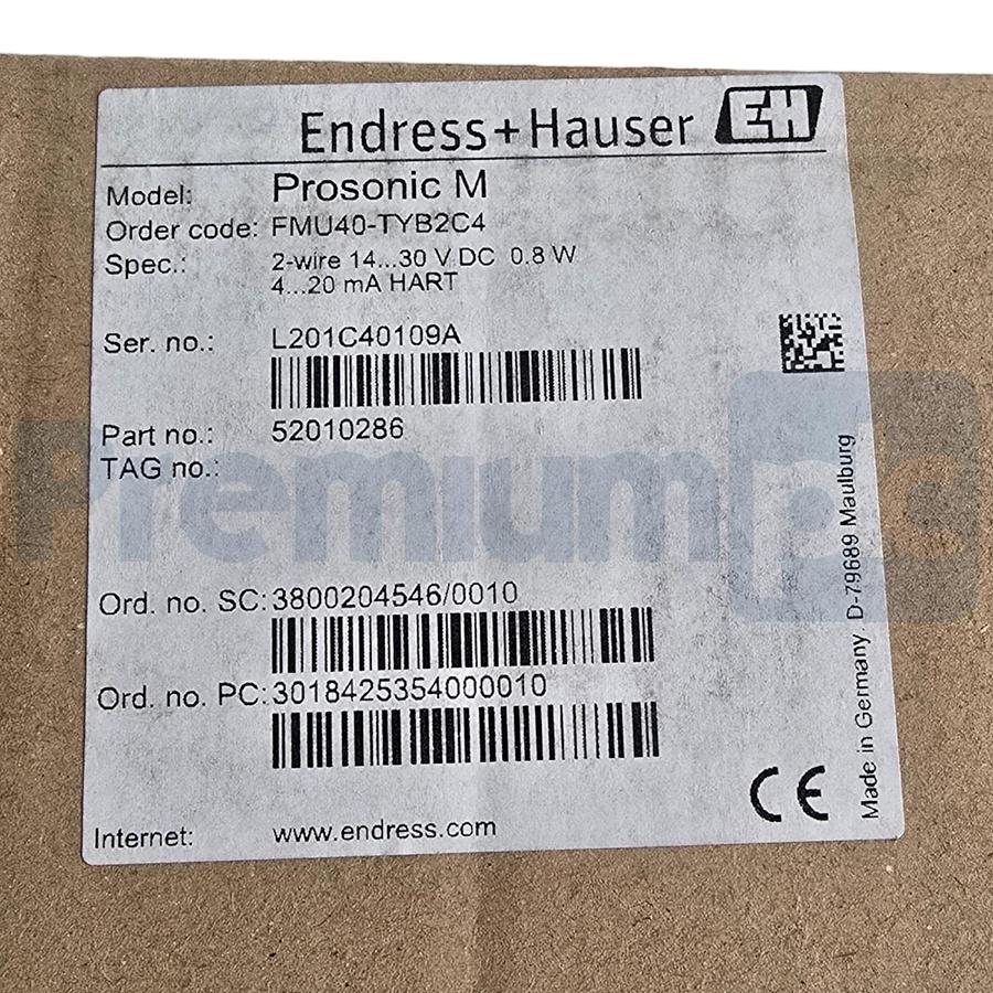 ENDRESS+HAUSER E+H FMU40-TYB2C4 Prosonic M ULTRASONIC LEVEL SENSOR 52010286 NSMP