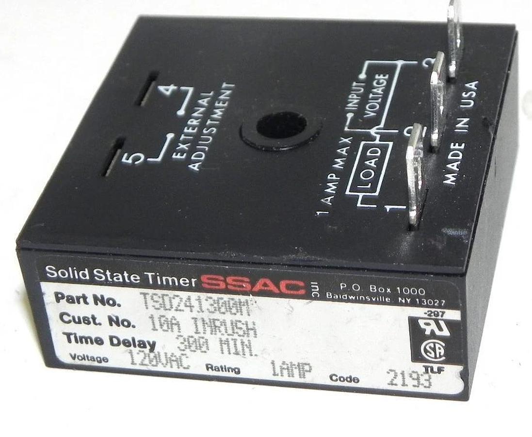 Used SSAC TSD241300M DIGI-TIMER 120VAC, 1AMP TIME DELAY: 300 MIN.
