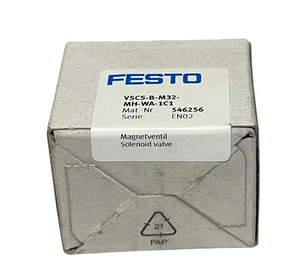 Used FESTO VSCS-B-M32-MH-WA-1C1 / 546256 PNEUMATIC SOLENOID VALVE 24VDC NSFS