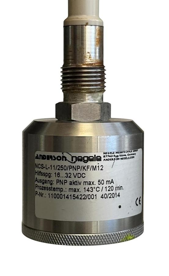 Used ANDERSON-NEGELE NCS-L-11/250/PNP/KF/M12 / 110001415422/001 LEVEL SENSOR USNP