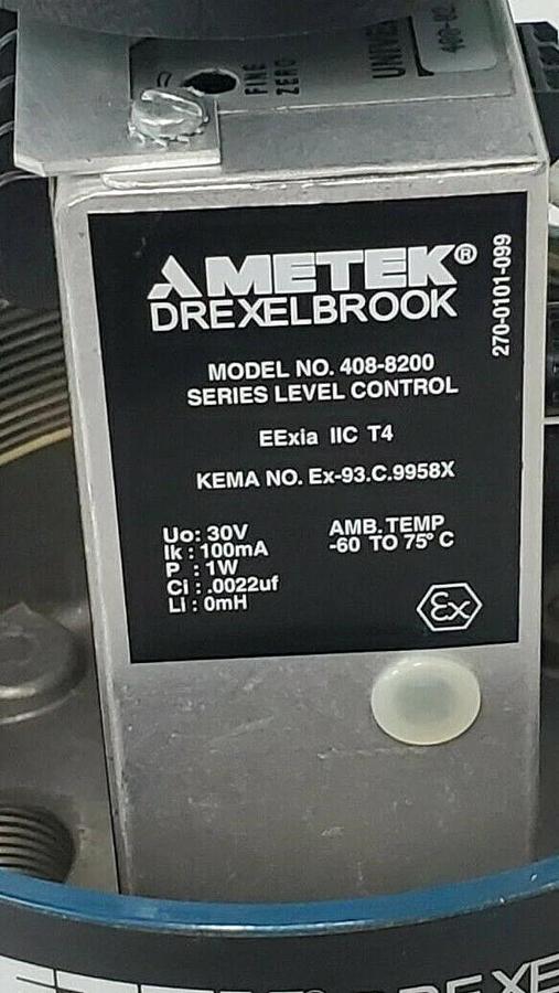 Used AMETEK DREXELBROOK TRANSMITTER ASSY 408-8200 LEVEL CONTROL 370-4000 LOOP METER
