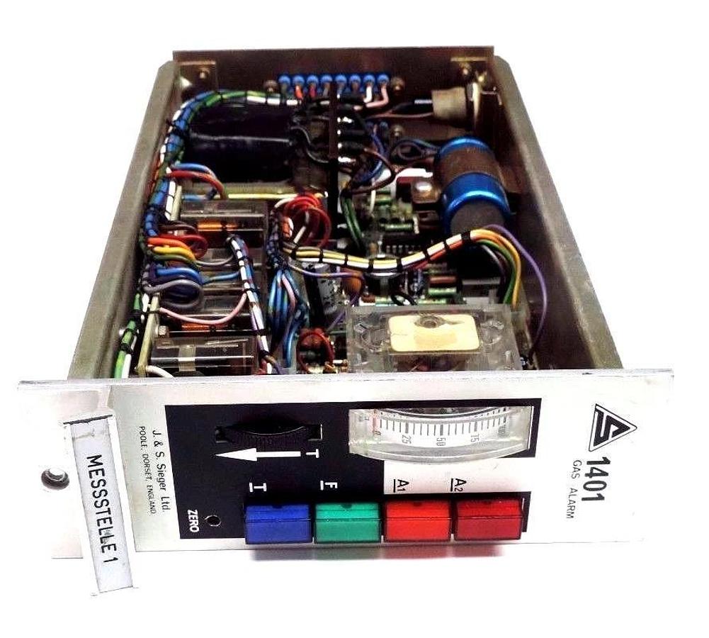 Used J & S SIEGER 1401 GAS ALARM UNIT CM: 15 191 HEAD NO: 37 436 MESSSTELLE 1, 1400