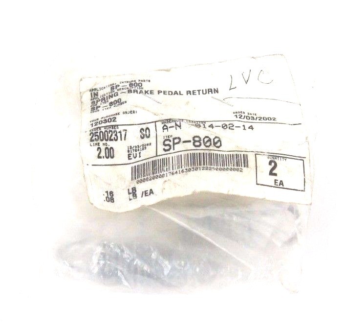 Used LOT OF 2 NEW INTRUPA SP-800 BRAKE PEDAL RETURN SPRINGS SP800