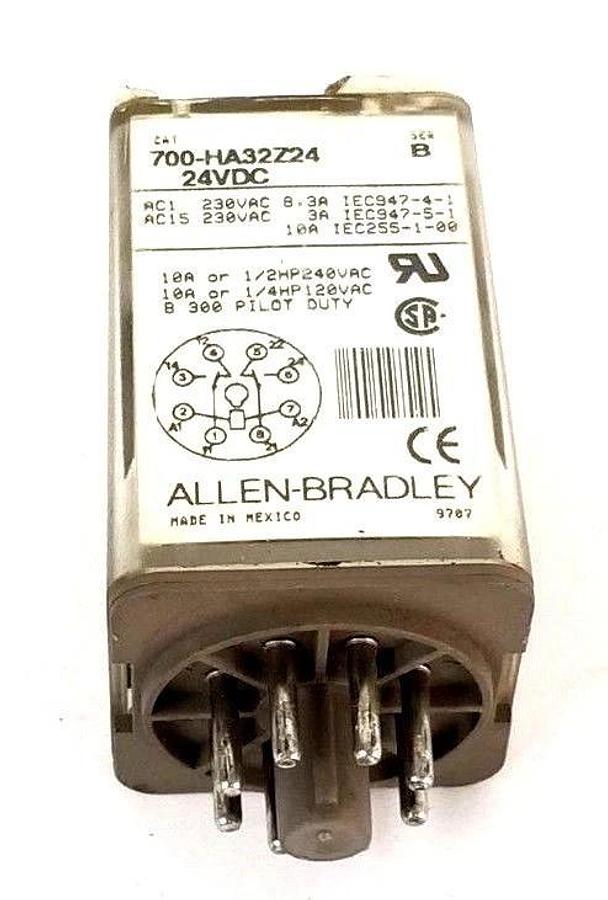 Used LOT OF 5 ALLEN BRADLEY 700-HA32Z24 RELAYS 24VDC SER. B, 700HA32Z24