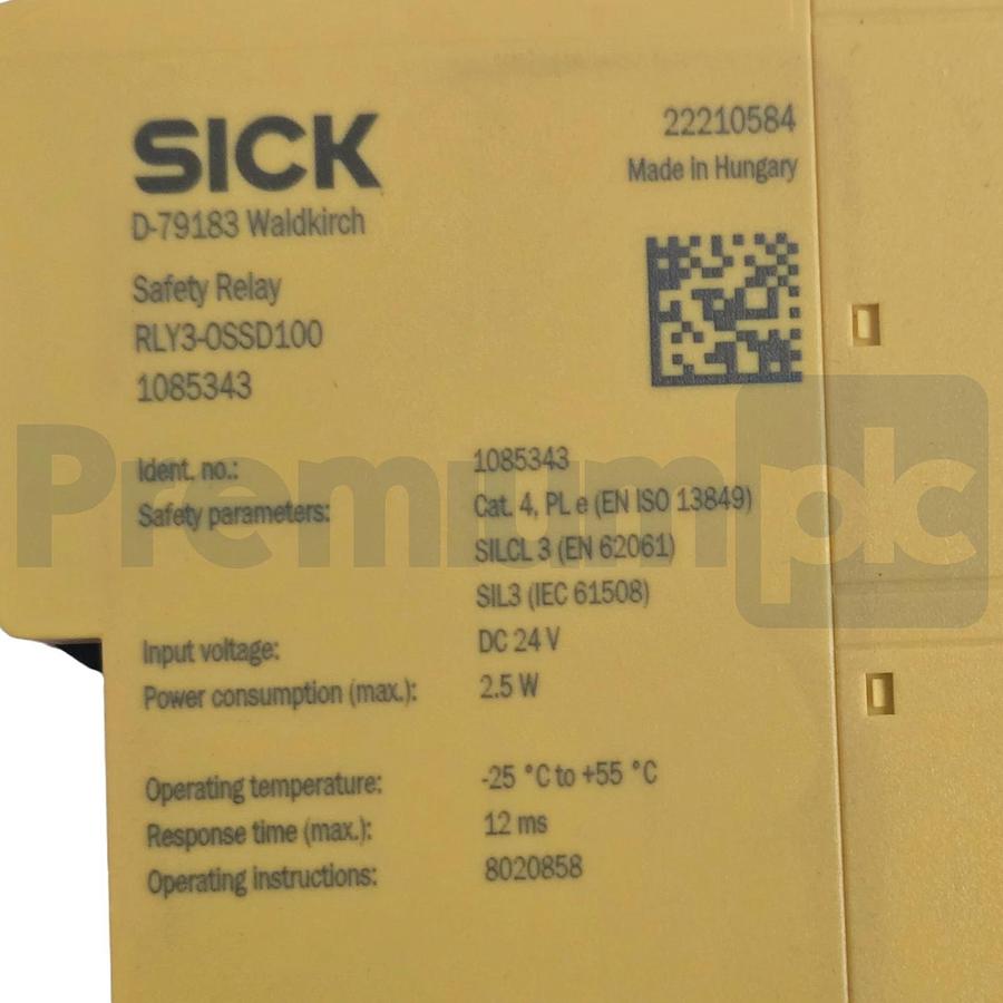 SICK RLY3-OSSD100 Safety Relay 1085343 ReLy OSSD Output Expansion Module 24VDC