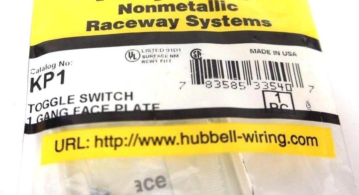 Used LOT OF 12 NEW HUBBELL KP1 TOGGLE SWITCH GANG FACE PLATE COVERS