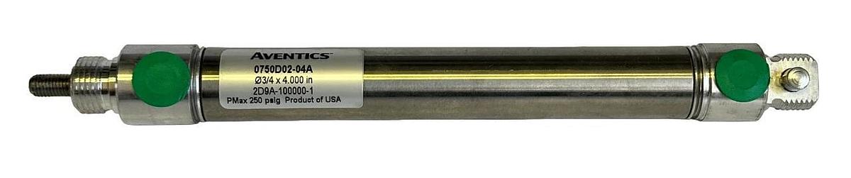 NEW AVENTICS 0750D02-04A / 0750D0204A PNEUMATIC CYLINDER 3/4 x 4'' 2D9A-100000-1
