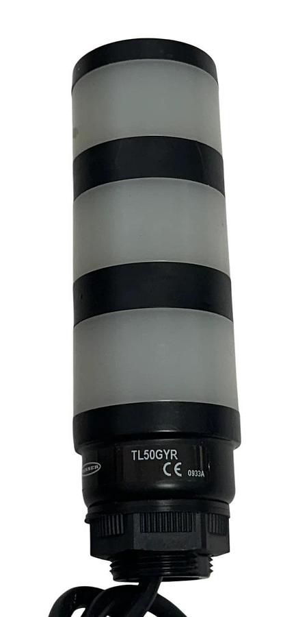 Used BANNER TL50GYR / 83221 STACK LIGHT TOWER 3-COLOR INDICATOR 18-30VDC/24VAC USNP