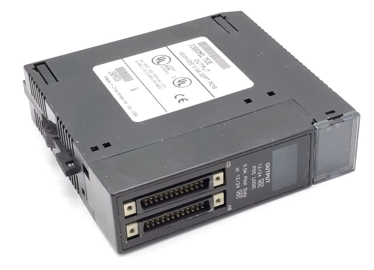 Used GE FANUC IC693MDL753E OUTPUT MODULE 12/24VDC, 0.5A, 32 PT POS