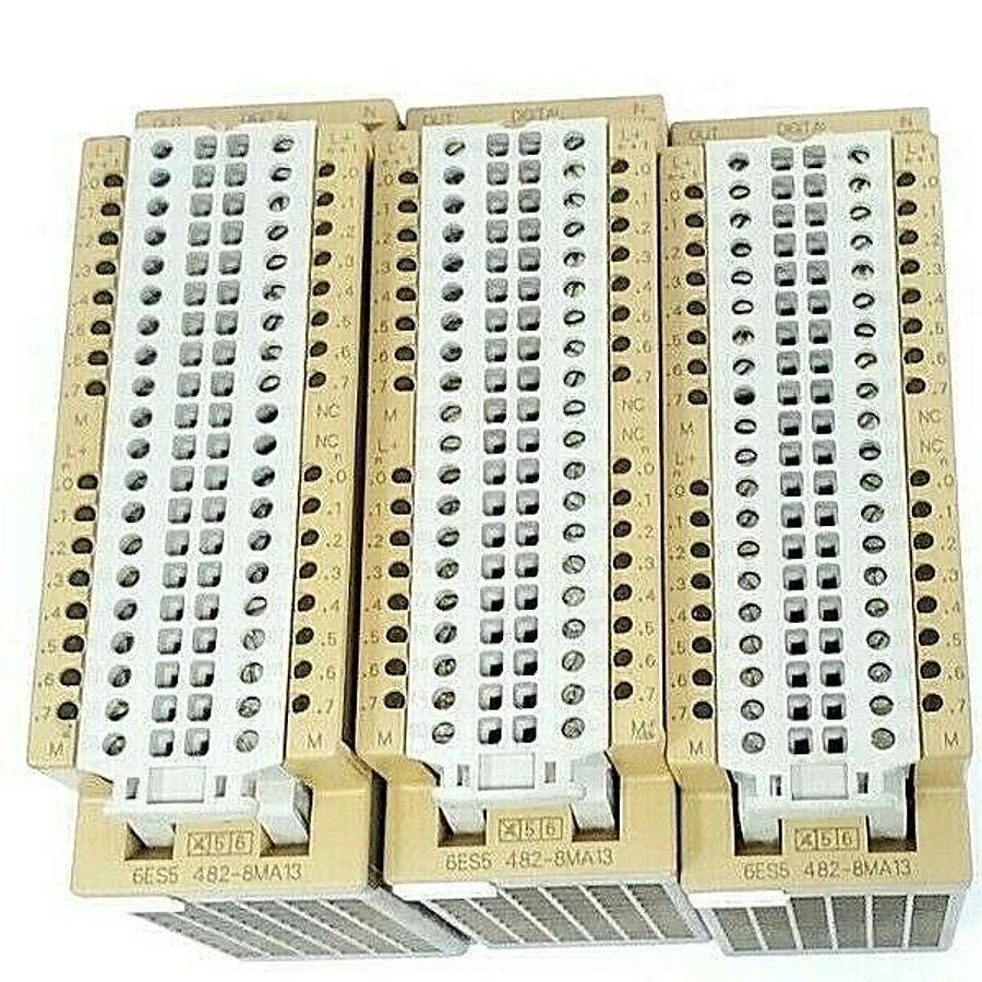 Used LOT OF 3 SIEMENS 6ES5 482-8MA13 SIMATIC S5 DIGITAL I/O MODULES 24VDC, 6ES54828MA
