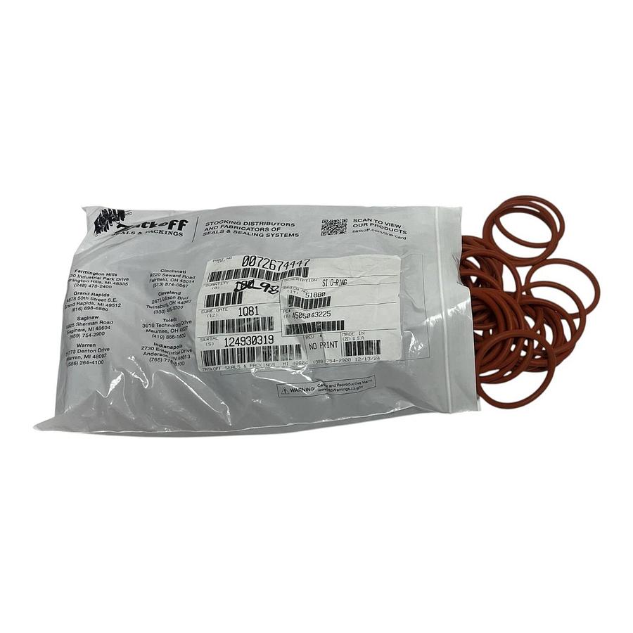 Zatkoff 0072674447 Silicone O-Rings Lot of 98 High Temp Red New Surplus
