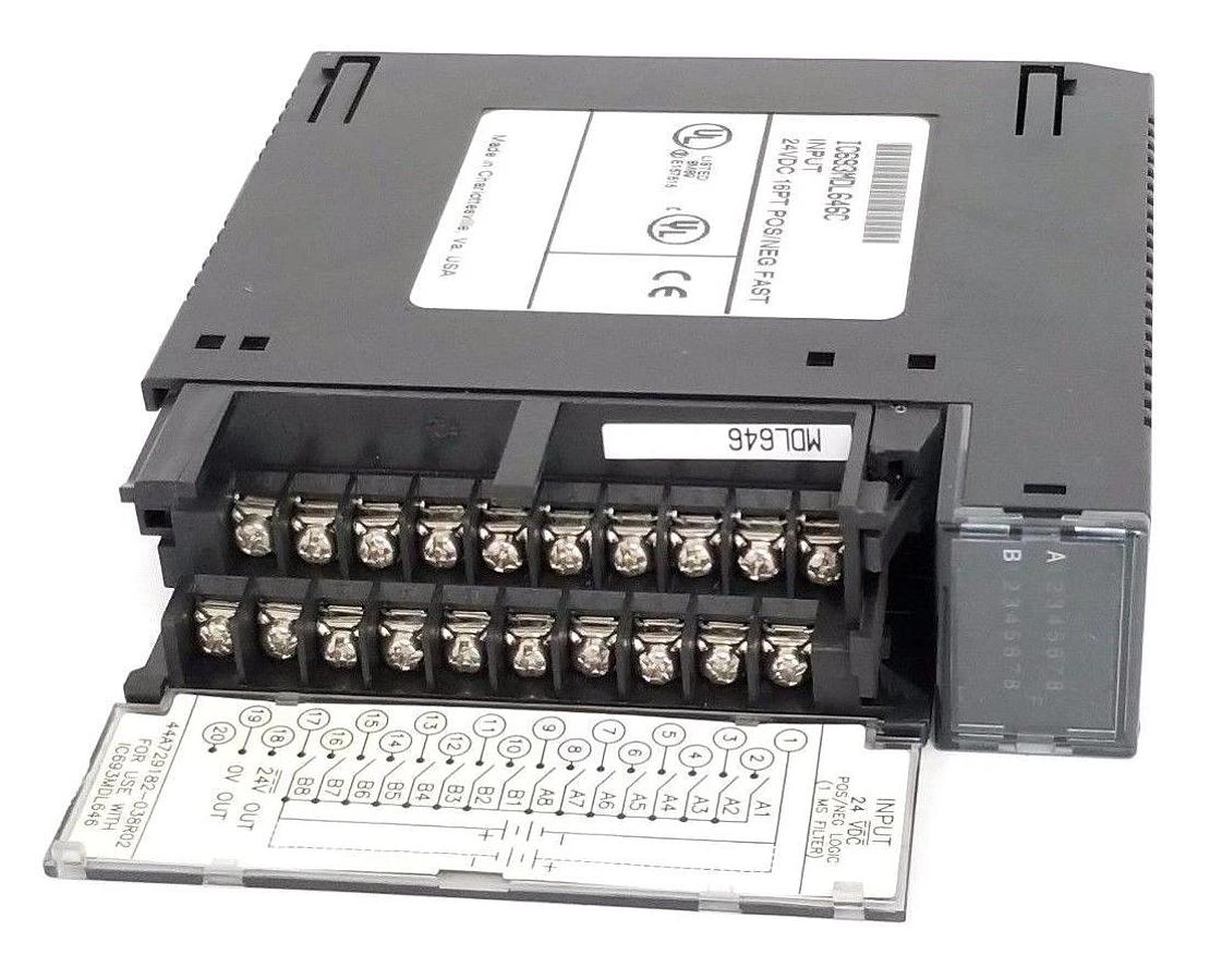 Used GE FANUC IC693MDL646C INPUT MODULE 24VDC 16PT POS/NEG FAST