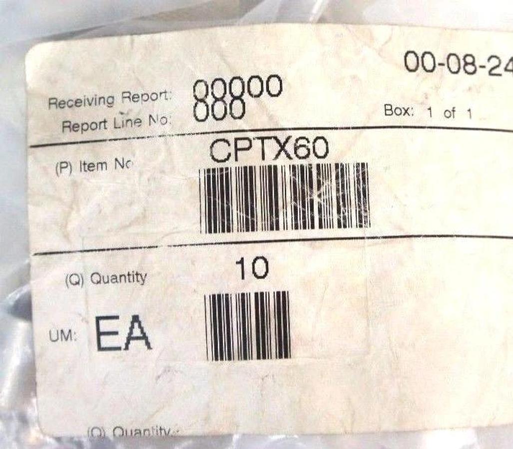 Used LOT OF 10 NEW CAMBRIDGE COMPONENTS CPTX60 CONNECTORS
