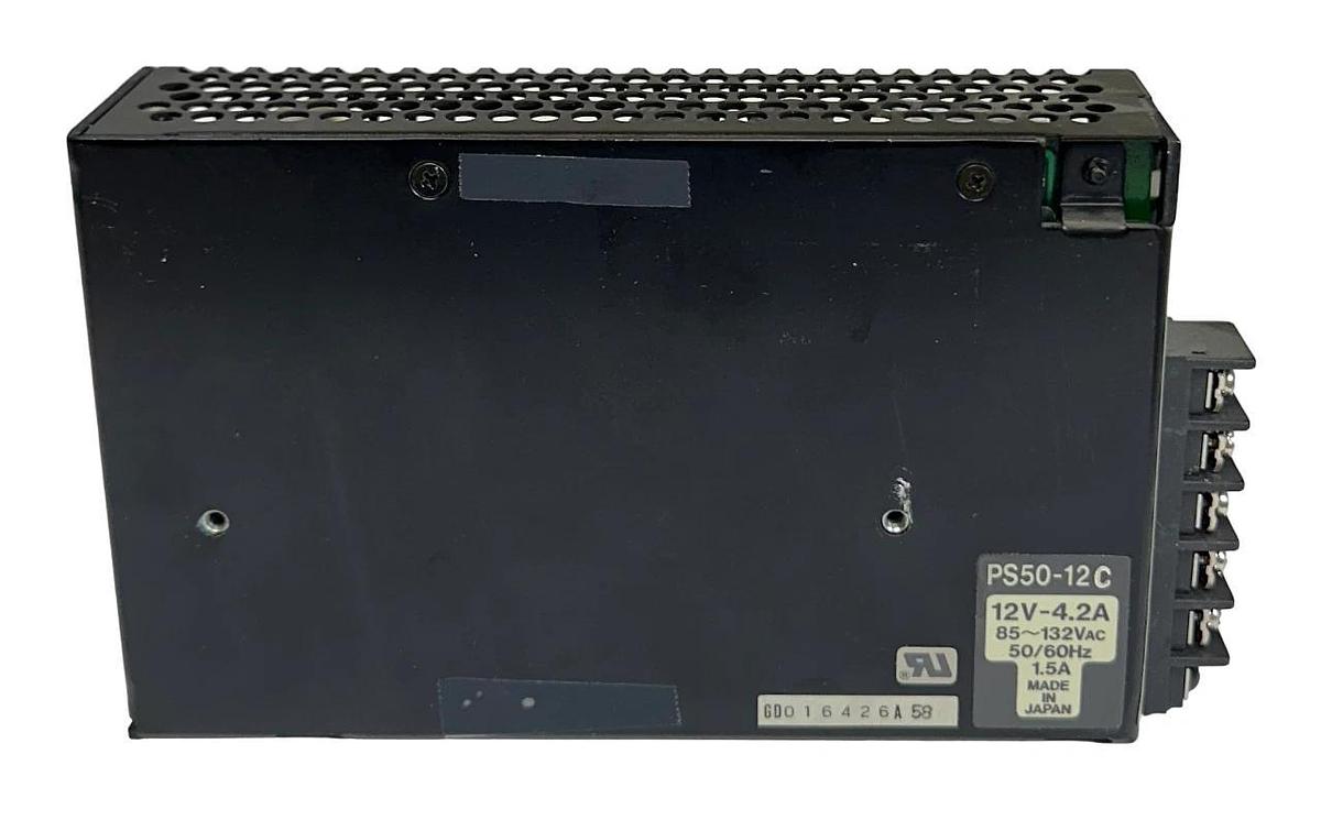 Used TOKO INC PS50-12C / PS5012C POWER SUPPLY 12V-4.2A 85-132VAC 50/60Hz 1.5A USNP