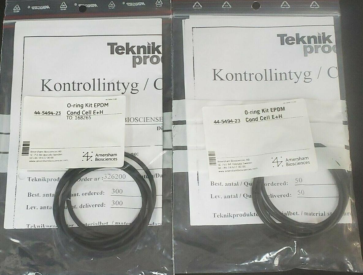 Used LOT OF 2 NEW AMERSHAM BIOSCIENCES 44-5494-23 O-RING KITS EPDM COND. CELL E+H