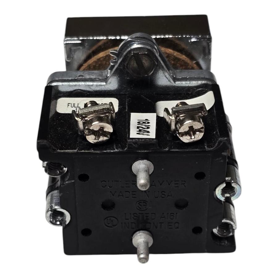 Used Eaton E30EX3 Compact Pushbutton Operator w/ Ind. Light 18/24V AC-DC Series A4