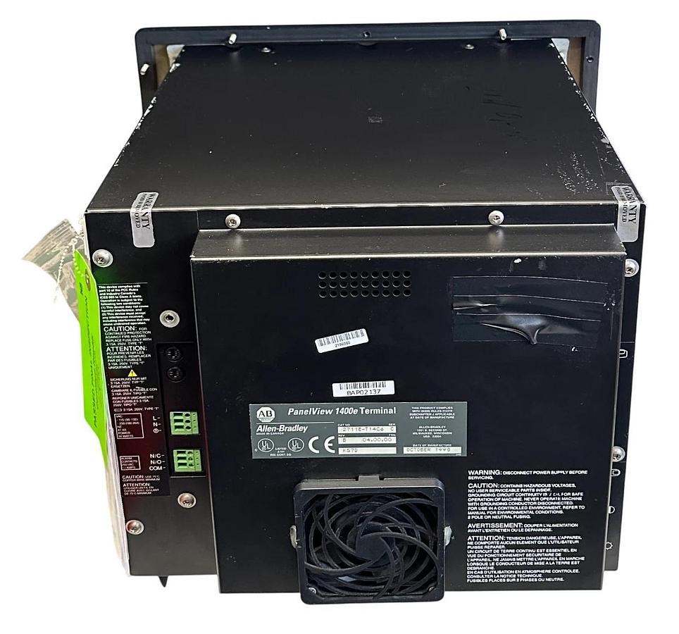 Refurbished ALLEN BRADLEY 2711E-T14C6 /C PanelView 1400e TERMINAL TOUCH 115-230VAC REPAIRED