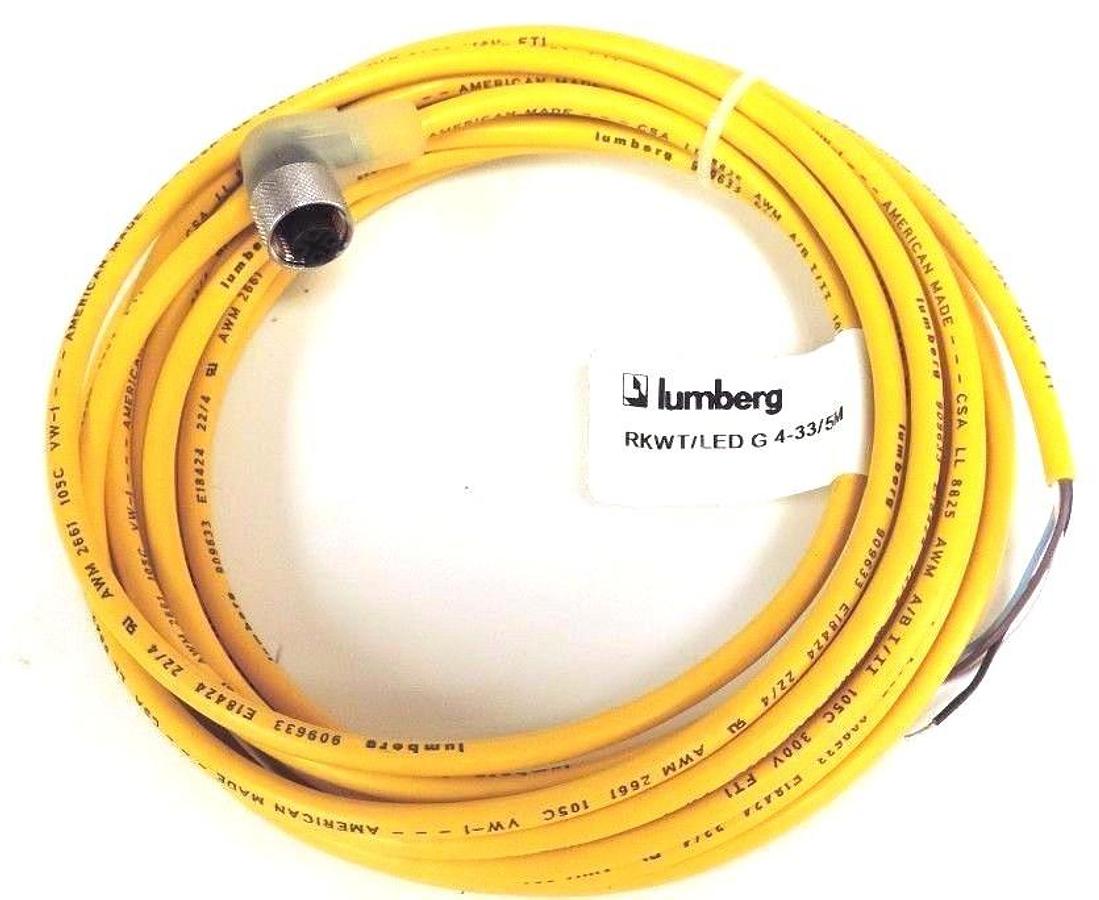 Used NEW LUMBERG RKWT/LED G 4-33/5M CABLE RKWTLEDG4335M