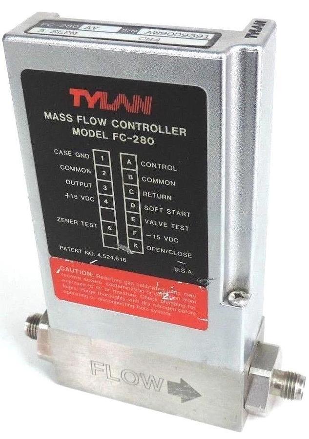 Used TYLAN FC-280AV MASS FLOW CONTROLLER MODEL FC-280, FC-280-AV