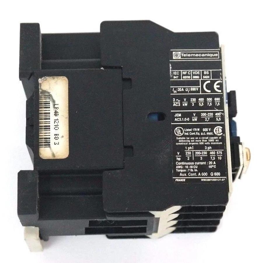 Used TELEMECANIQUE LP4-D1210-BD3 CONTACTOR 24V, LP4D1210BD3