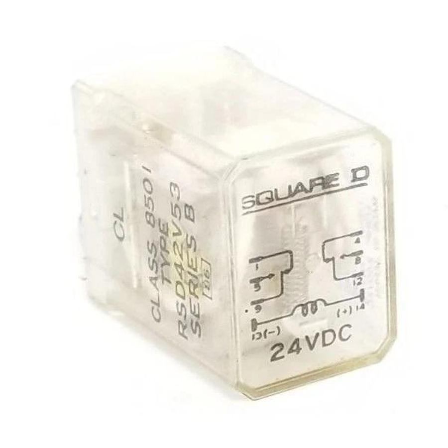 Used SQUARE D 8501RSD42V53 RELAY 8501-RSD42V53, SER. B, DC24V