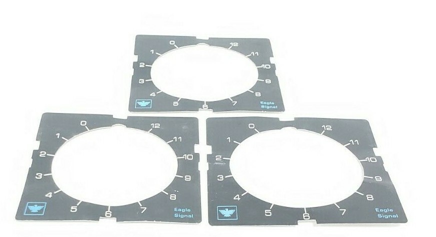 Used LOT OF 3 EAGLE SIGNAL PAN1056 DIAL PLATES 0-12 RANGE
