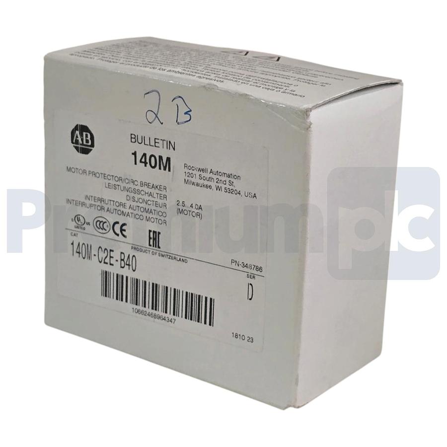 Used Allen Bradley 140M-C2E-B40 /D Motor Protector Circuit Breaker 2.5-4A 3-Pole NEW