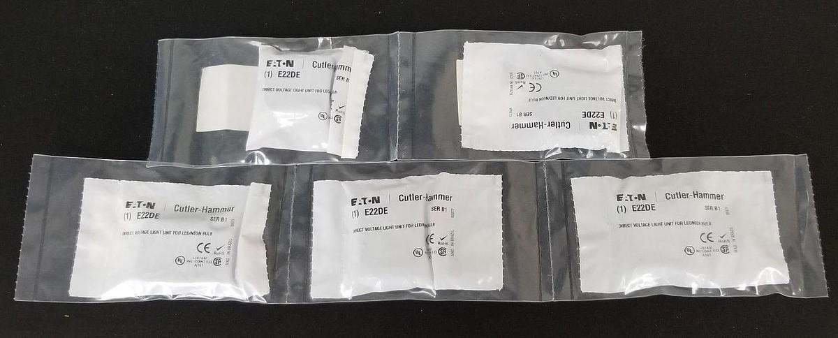 Used LOT OF 5 NEW EATON CUTLER-HAMMER E22DE DIRECT VOLTGE UNIT FOR LED/NEON BULB
