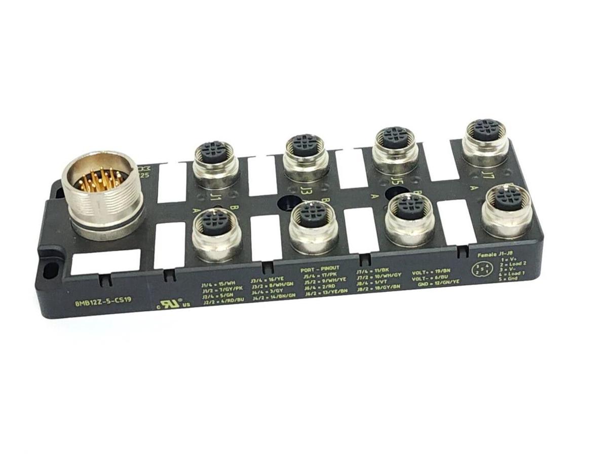 NEW TURCK 8MB12Z-5-CS19 EUROFAST CORDSET JUNCTION MULTIBOX