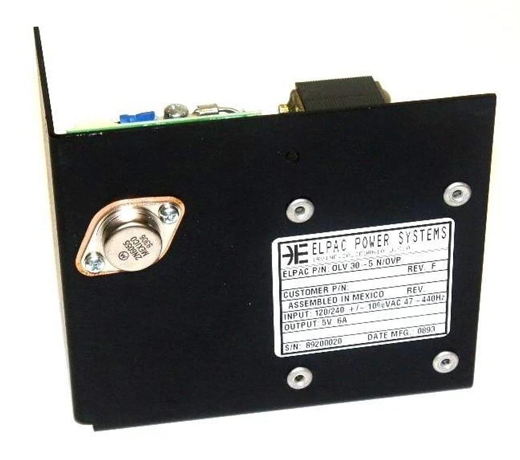 Used NIB ELPAC POWER SYSTEMS OLV 30-5 N/OVP POWER SUPPLY REV F 120/240VAC OLV305