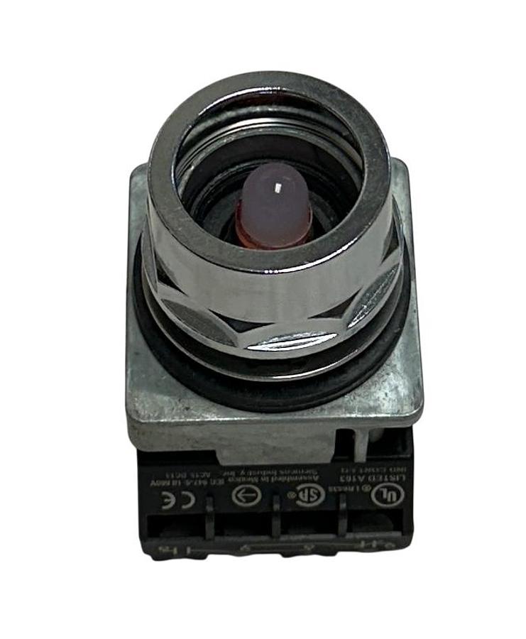 Used SIEMENS 52PP2DRAB Oil Tight PUSH-PULL OPERATOR PUSH BUTTON 24V RED 2-POS NSMP *