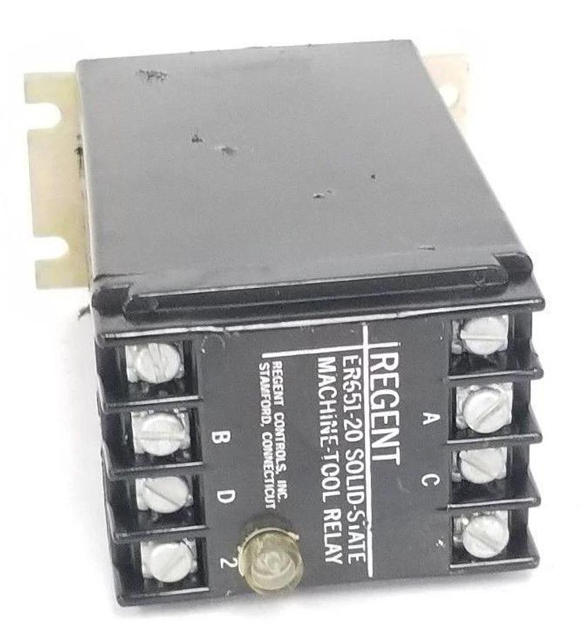 Used REGENT ER651-20 SOLID-STATE MACHINE TOOL RELAY ER65120, 1AMP, 24VDC