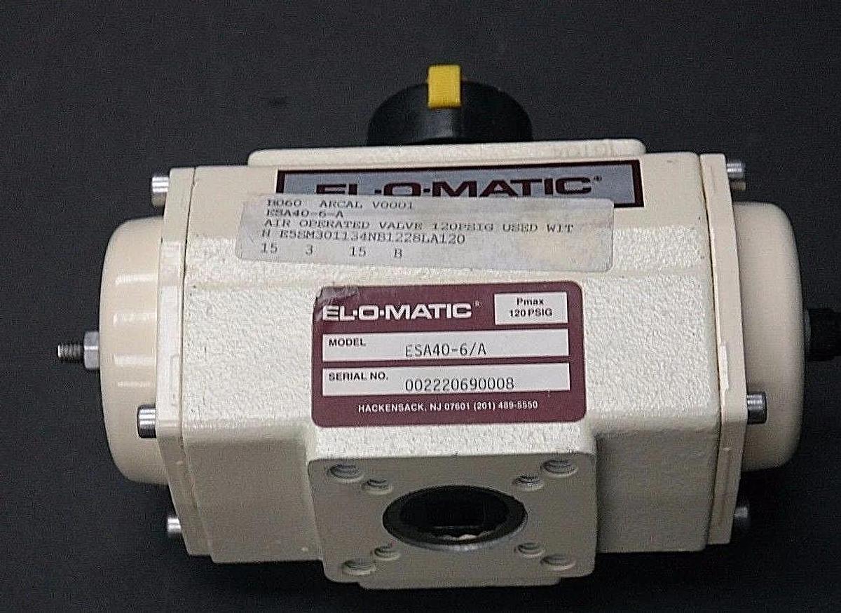 NEW EL-O-MATIC ESA40-6/A PNEUMATIC ACTUATOR SPRING RETURN 120PSIG ELOMATIC