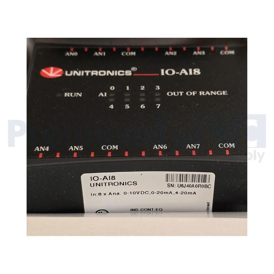 NEW UNITRONICS IO-AI8 / IOAI8 VISION I/O EXPANSION MODULE 8-ANALOG IN 24VDC NSMP