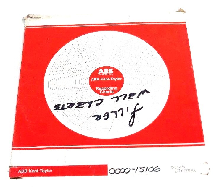 Used NEW ABB KENT TAYLOR 0P123134 RECORDING CHARTS